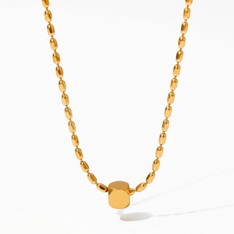 Zareh necklace gold. stainless steel, 18k gold plating, anti-allergic, lead-free.